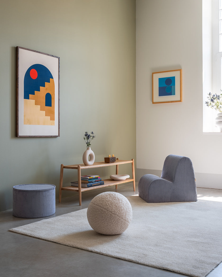 Wigiwama Wigiwama Cloud Beanbag Chair Kinderfauteuil - Blueberry Blue - Decomusy
