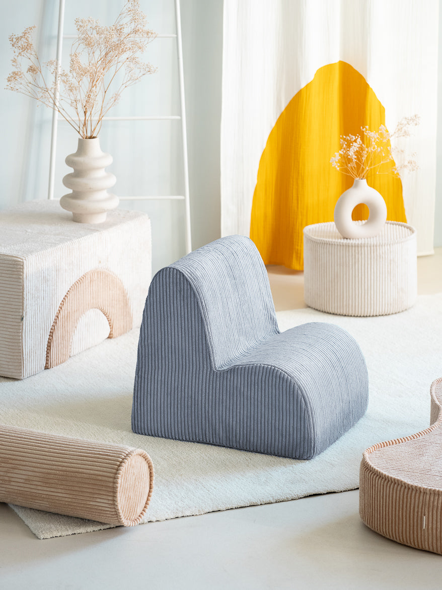 Wigiwama Wigiwama Cloud Beanbag Chair Kinderfauteuil - Blueberry Blue - Decomusy