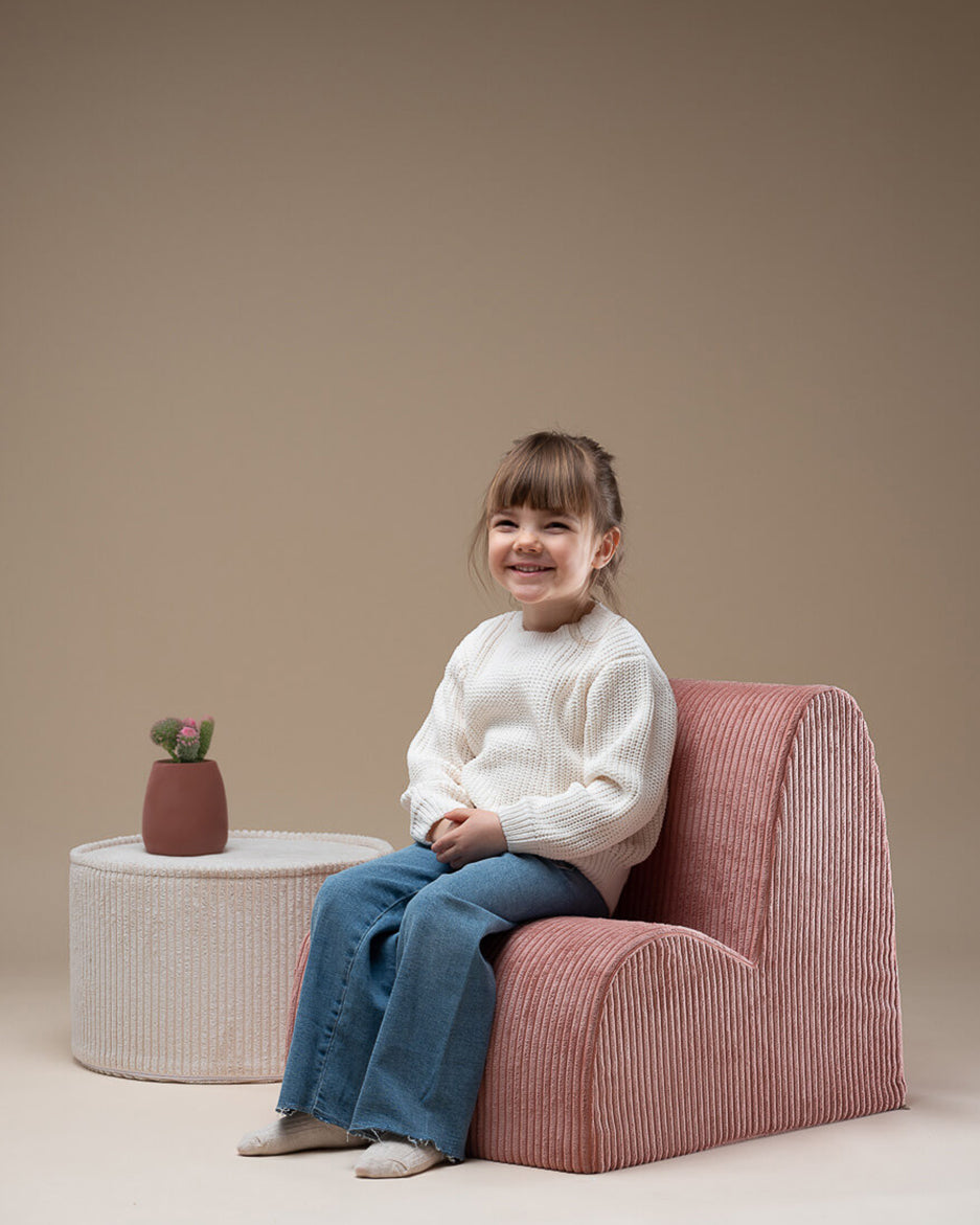 Wigiwama Wigiwama Cloud Beanbag Chair Kinderfauteuil - Pink Mousse - Decomusy
