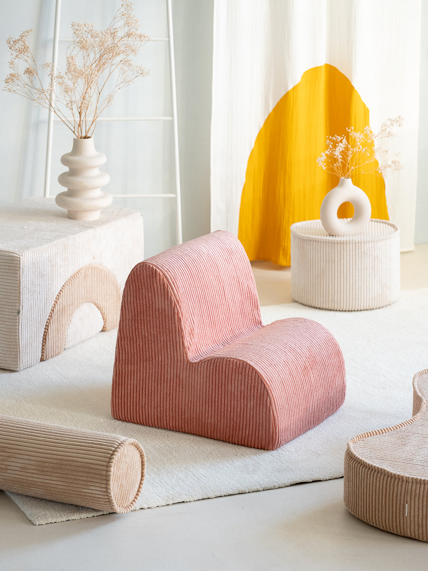 Wigiwama Wigiwama Cloud Beanbag Chair Kinderfauteuil - Pink Mousse - Decomusy