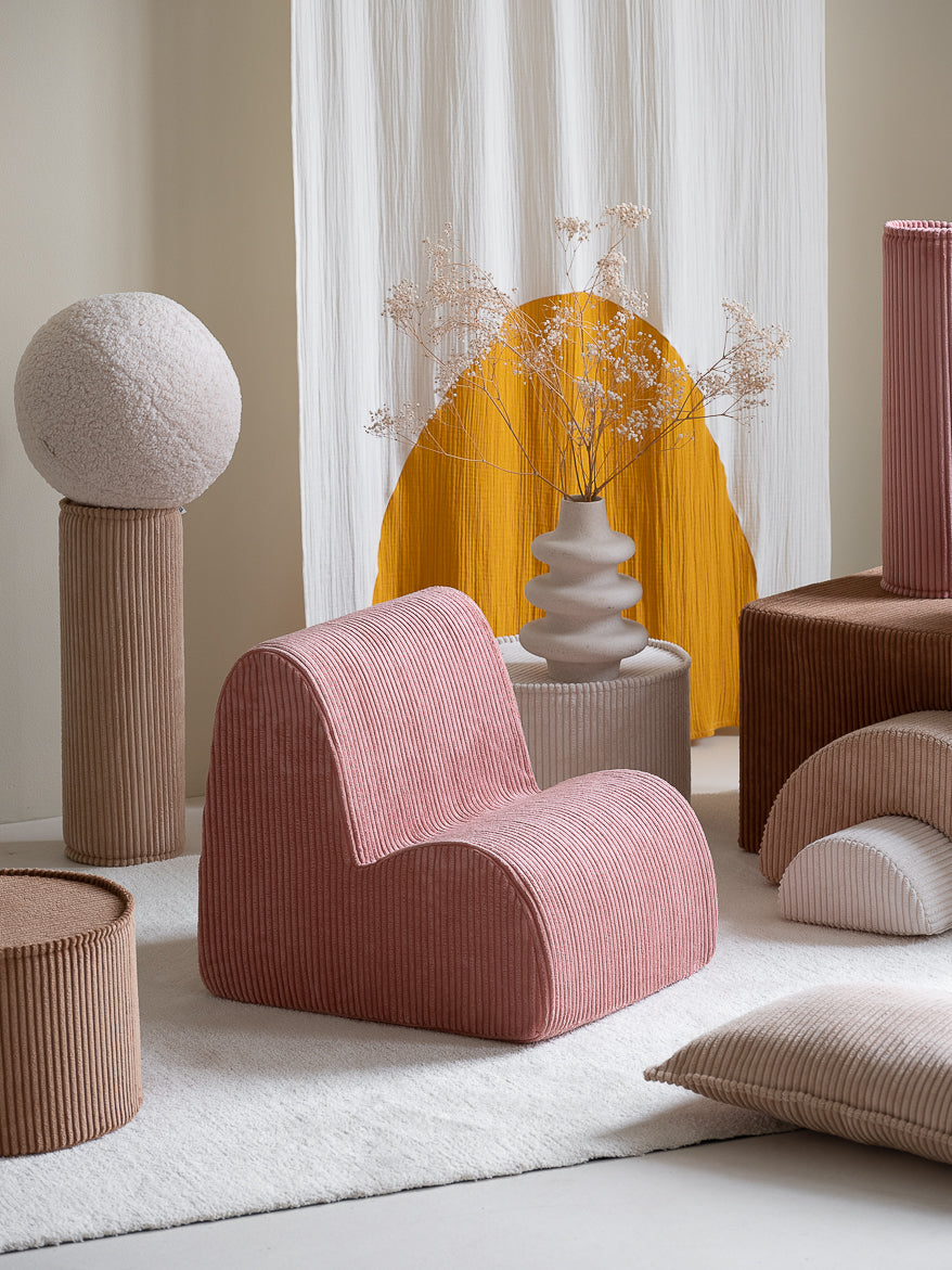 Wigiwama Wigiwama Cloud Beanbag Chair Kinderfauteuil - Pink Mousse - Decomusy