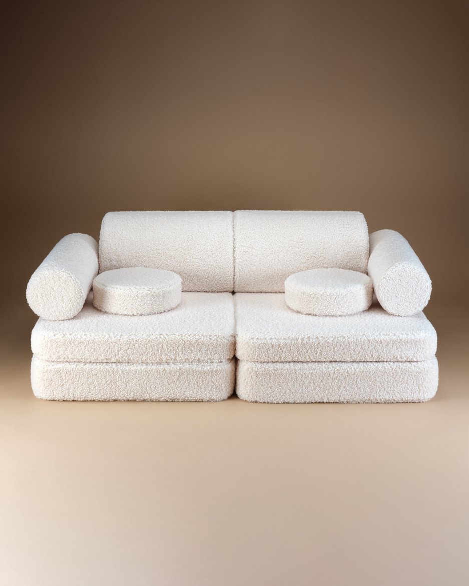 Wigiwama Wigiwama Settee Sofa Speelset - Cream White - Decomusy