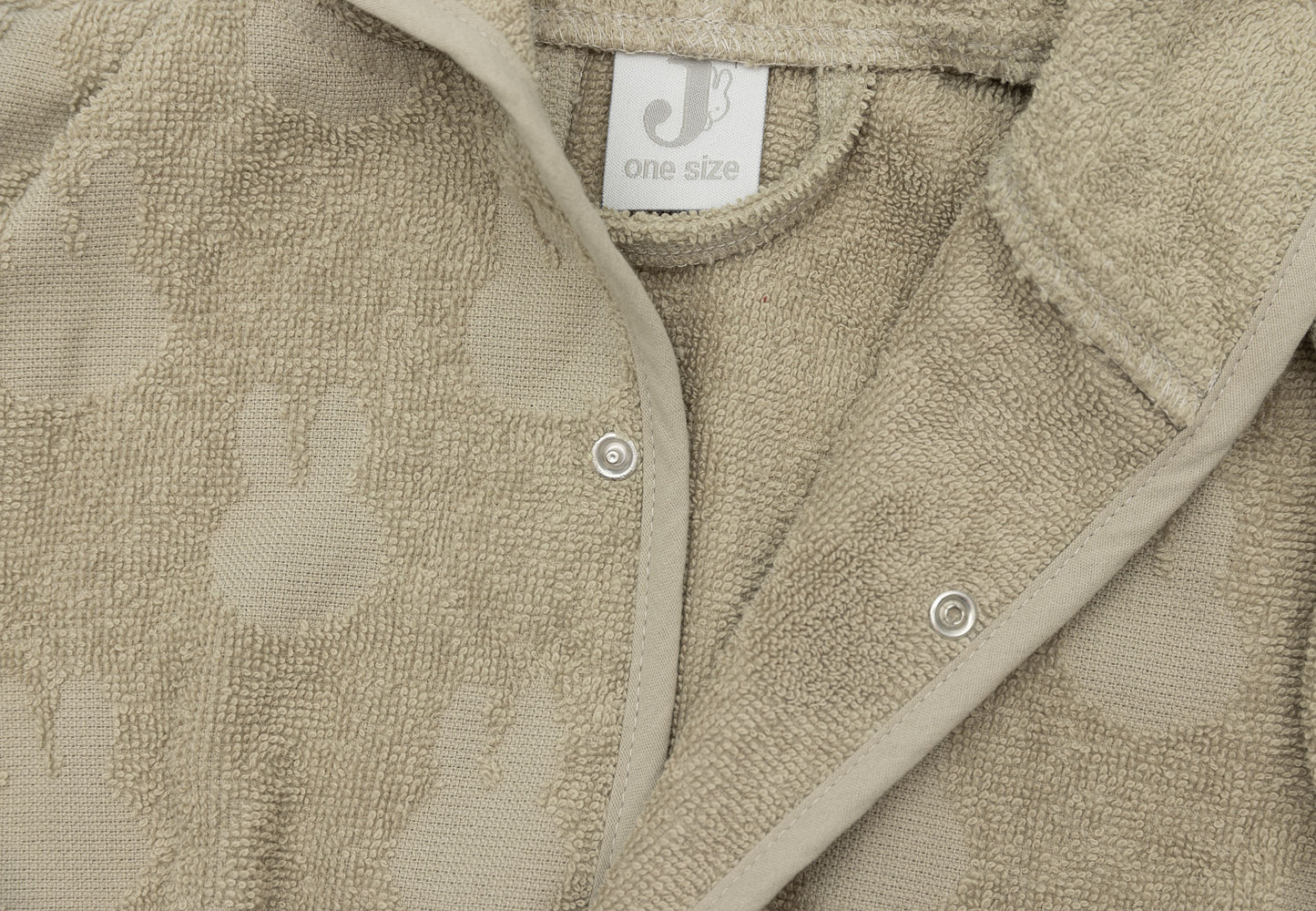 Jollein Jollein Badjas Badstof 1-2 jaar Miffy Jacquard - Olive Green - Decomusy