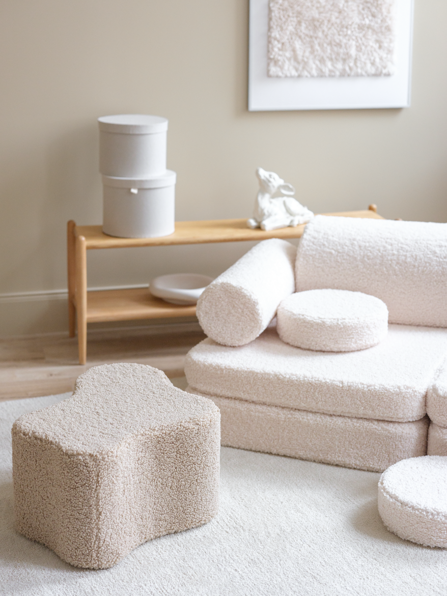Wigiwama Wigiwama Settee Sofa Speelset - Cream White - Decomusy