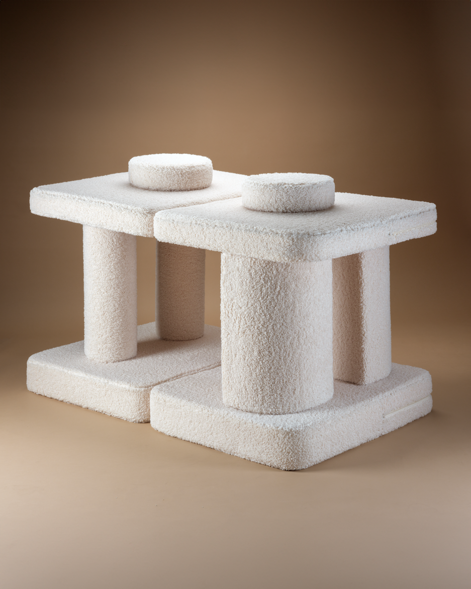 Wigiwama Wigiwama Settee Sofa Speelset - Cream White - Decomusy