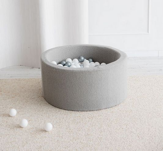 Moje. Moje. Bouclé Ballenbad - 90x40 cm - Grey - Decomusy