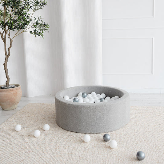 Moje. Moje. Bouclé Ballenbad - 90x30 cm - Grey - Decomusy