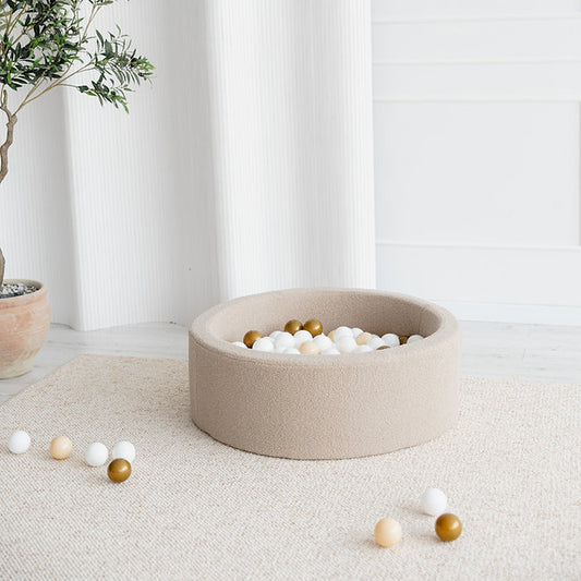 Moje. Moje. Bouclé Ballenbad - 90x30 cm - Beige - Decomusy