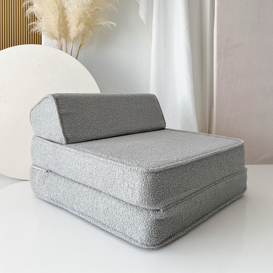 Moje. Moje. Bouclé Lounger Grey - Decomusy