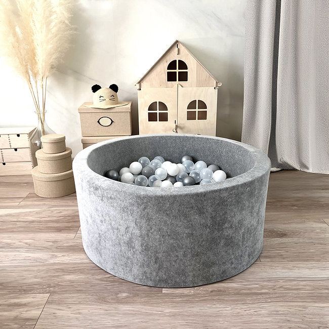 Moje. Moje. Ballenbad- 90x40 cm - Soft Velvet - Grey - Decomusy