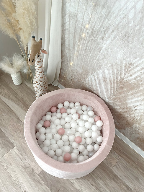 Moje. Moje. Ballenbad- 90x40 cm - Soft Velvet - Light Pink - Decomusy