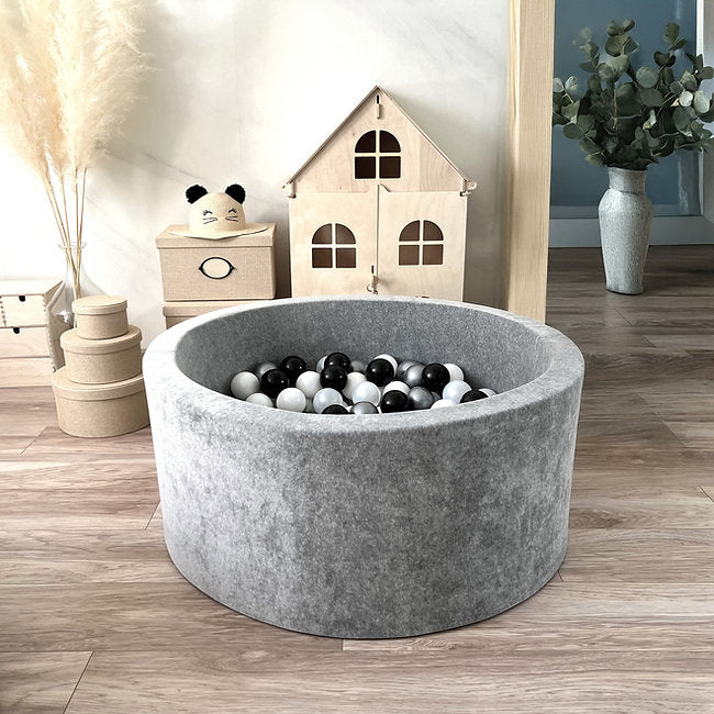 Moje. Moje. Ballenbad- 90x40 cm - Soft Velvet - Grey - Decomusy