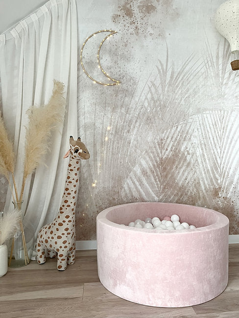 Moje. Moje. Ballenbad- 90x40 cm - Soft Velvet - Light Pink - Decomusy