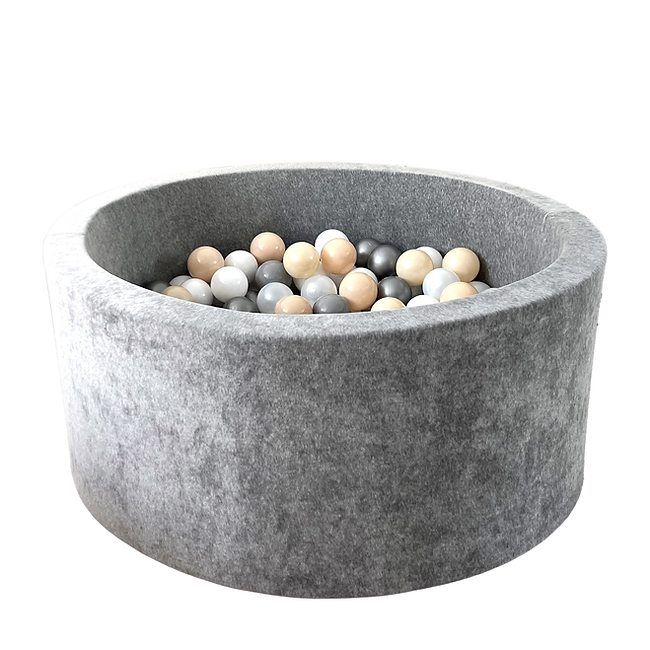 Moje. Moje. Ballenbad- 90x40 cm - Soft Velvet - Grey - Decomusy