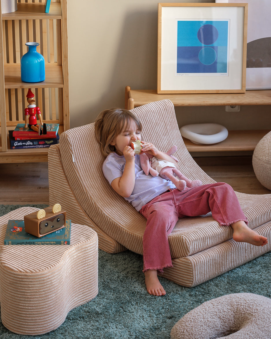 Wigiwama Wigiwama Beanbag Moon Chair Kinderfauteuil - Brown Sugar - Decomusy