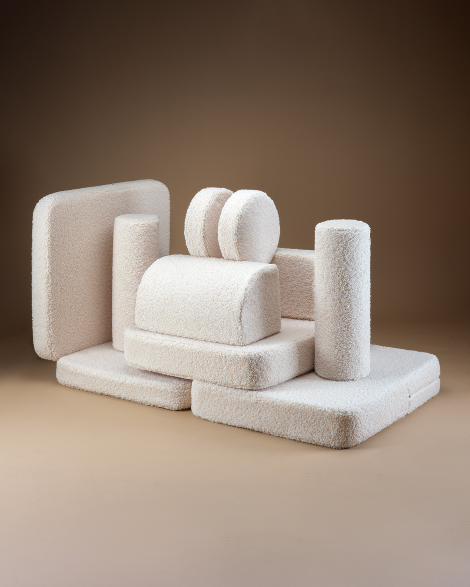 Wigiwama Wigiwama Settee Sofa Speelset - Cream White - Decomusy