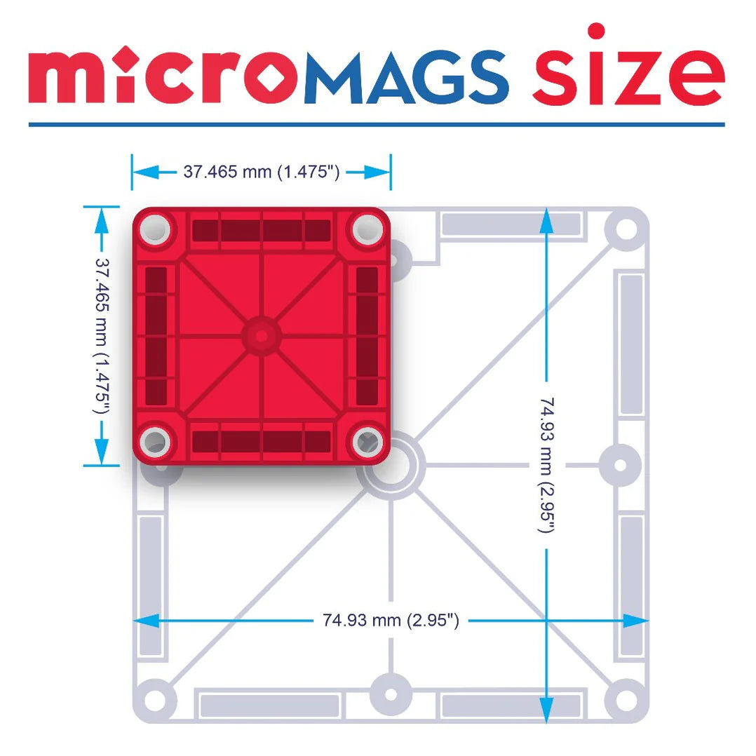 Magna-Tiles MAGNA-TILES® microMAGS Reisset, 26-Delige Magnetische Bouwset - Decomusy