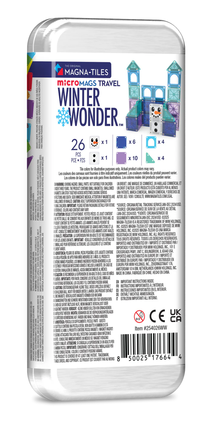 Magna-Tiles MAGNA-TILES® Winter Wonder Reisset, 26-Delige Magnetische Bouwset - Decomusy