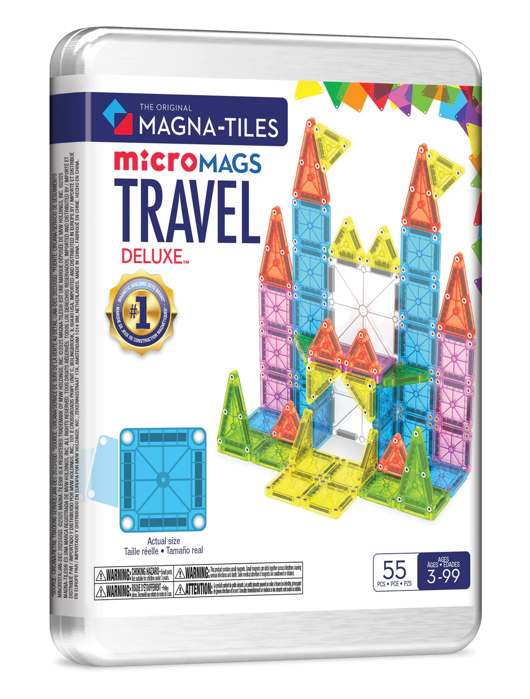 Magna-Tiles MAGNA-TILES® Reisset - Travel Set Deluxe - 55 stuks - Decomusy