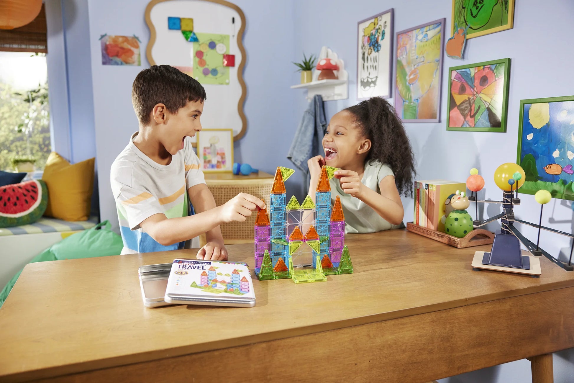 Magna-Tiles MAGNA-TILES® Reisset - Travel Set Deluxe - 55 stuks - Decomusy