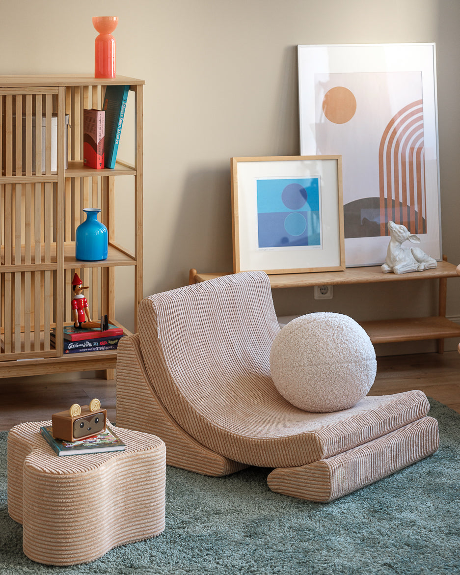 Wigiwama Wigiwama Beanbag Moon Chair Kinderfauteuil - Brown Sugar - Decomusy