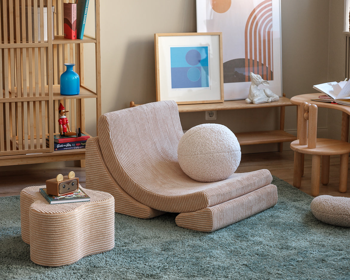 Wigiwama Wigiwama Beanbag Moon Chair Kinderfauteuil - Brown Sugar - Decomusy