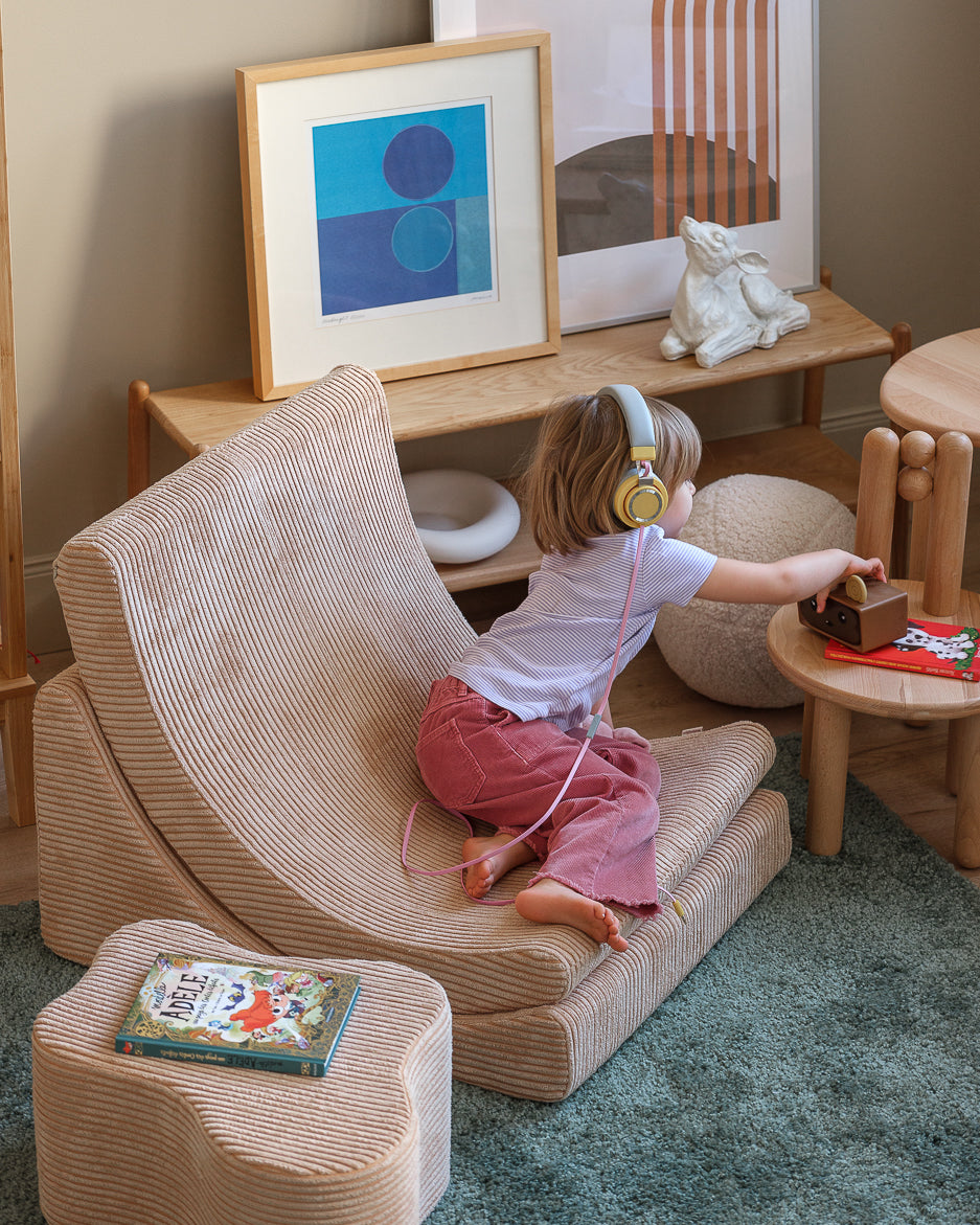 Wigiwama Wigiwama Beanbag Moon Chair Kinderfauteuil - Brown Sugar - Decomusy