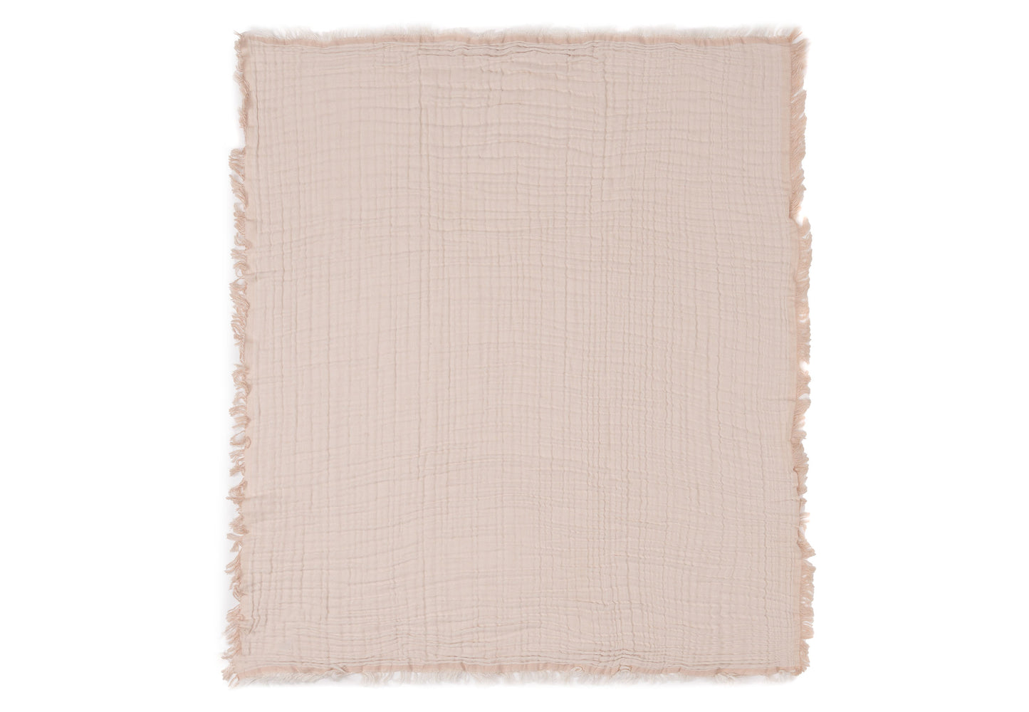Jollein Jollein Deken Wieg 75x100cm Fringe - Moonstone/Ivory - GOTS - Decomusy