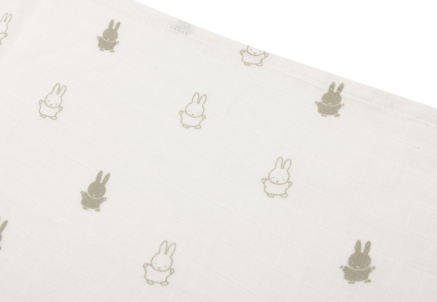 Jollein Jollein Hydrofiele Doek Small 70x70cm Happy Miffy - Olive Green - 3 Stuks - Decomusy