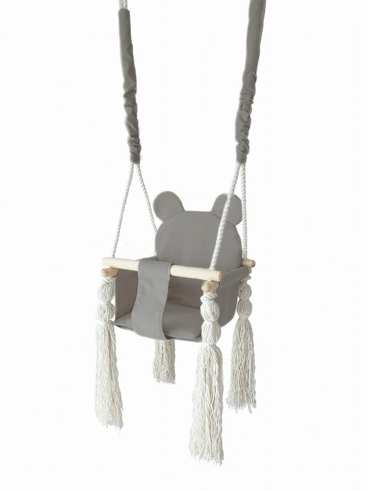 Moje. Moje Babyschommel Teddybeer - Graphite - Decomusy