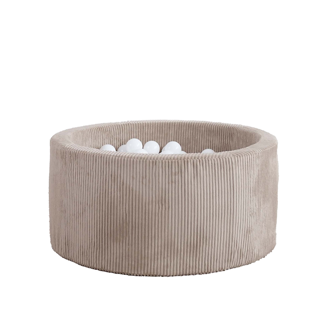 Moje. Moje. Rib Velvet Ballenbad - 90x40 cm - Dark Beige - Decomusy