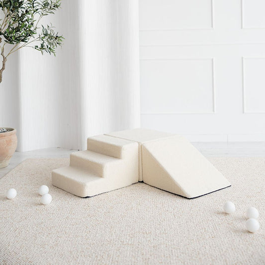 Moje. Moje. Foam Speelset - 3 elementen - Bouclé - Créme - Decomusy