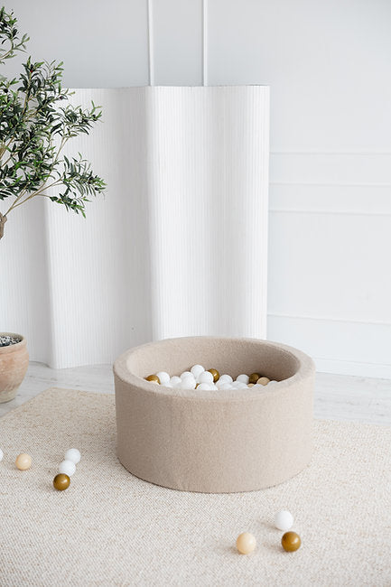 Moje. Moje. Bouclé Ballenbad - 90x40 cm - Beige - Decomusy