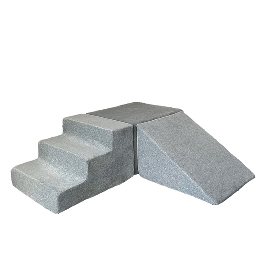 Moje. Moje. Foam Speelset - 3 elementen - Soft Velvet - Grey - Decomusy