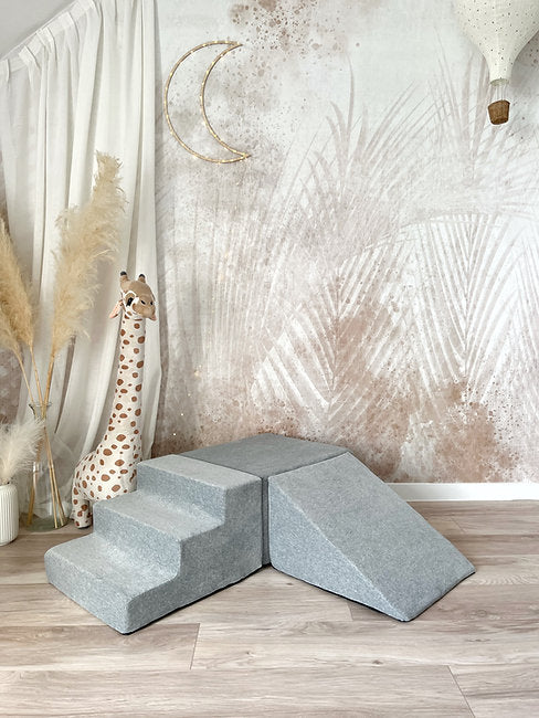 Moje. Moje. Foam Speelset - 3 elementen - Soft Velvet - Grey - Decomusy