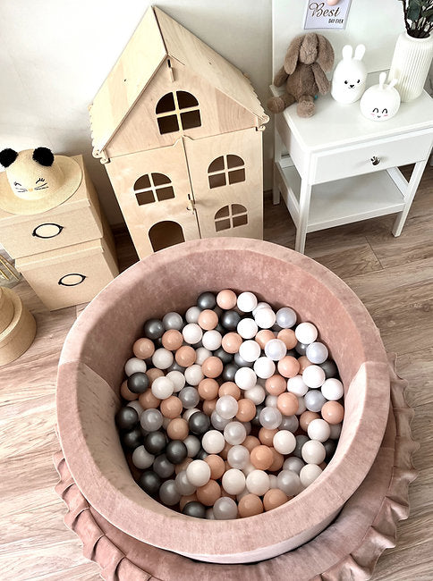 Moje. Moje. Ballenbad- 90x40 cm - Soft Velvet - Dark Beige - Decomusy