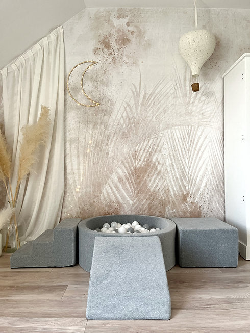 Moje. Moje. 3 elementen + Ballenbad 90x30 - Soft velvet - Grey Melange - Decomusy