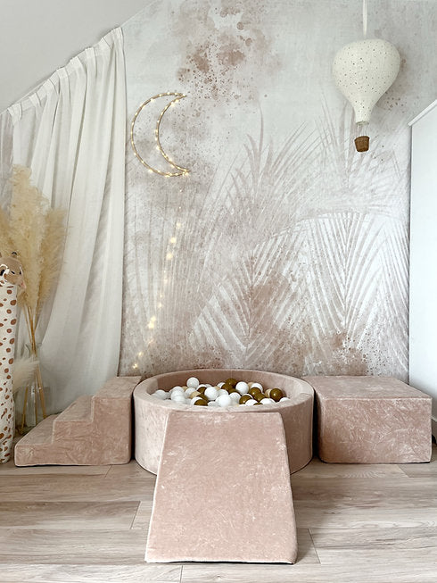 Moje. Moje. 3 elementen + Ballenbad 90x30 - Soft velvet - Dark Beige - Decomusy