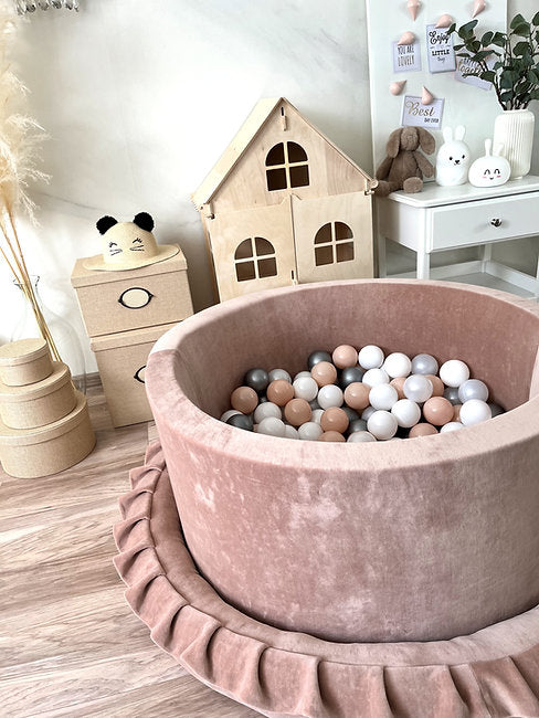 Moje. Moje. Ballenbad- 90x40 cm - Soft Velvet - Dark Beige - Decomusy