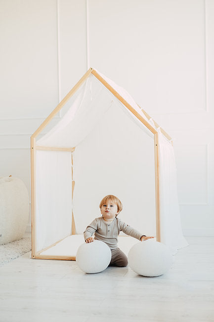 Moje. Moje. Playhouse Speelhuisje Scandi - White - Decomusy