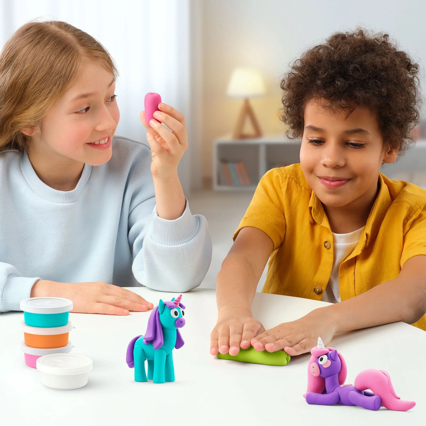 Hey Clay Hey Clay boetseerklei Unicorns - 15 pack - Decomusy