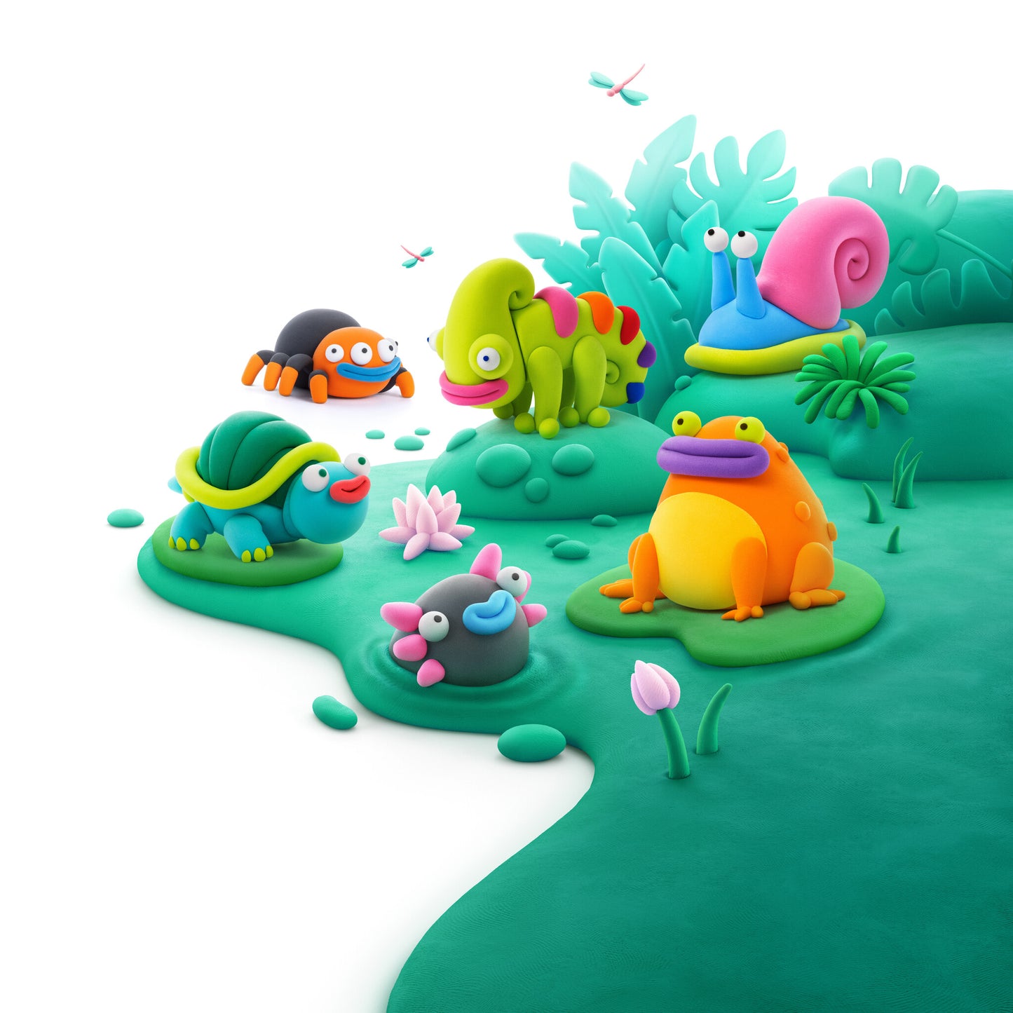 Hey Clay Hey Clay boetseerklei Exotische Huisdieren - 15 pack - Decomusy