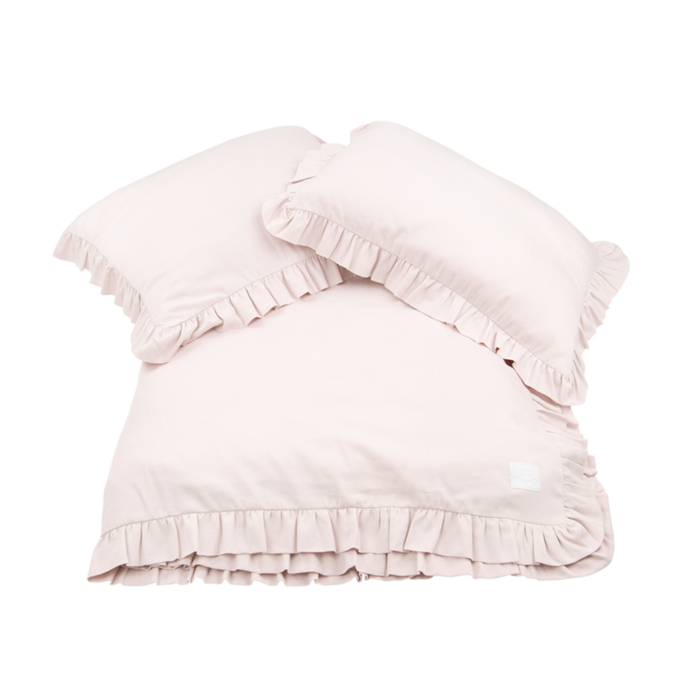 Cotton&Sweets Cotton & Sweets Dekbedovertrek Eenpersoons (140x200cm) Margaret - Powder Pink - Decomusy