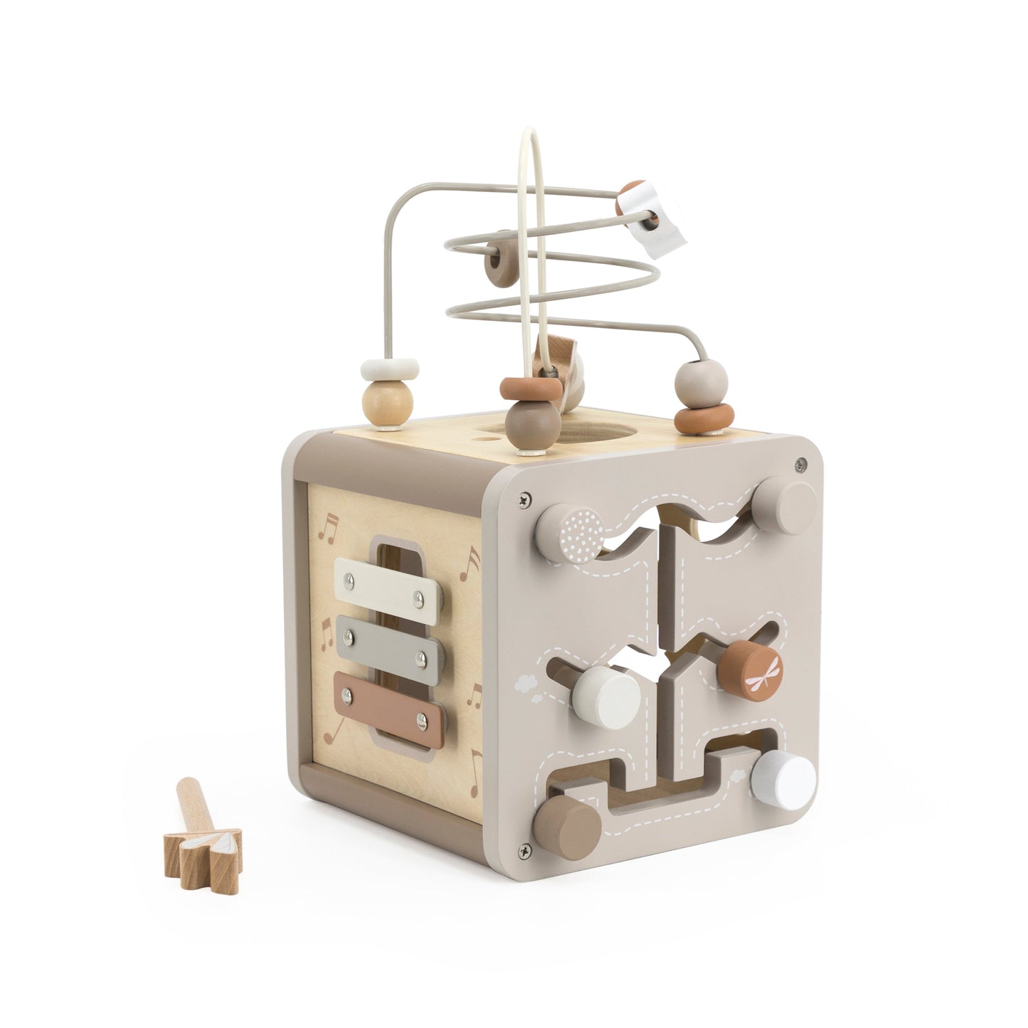 Label Label Label Label Activity Cube - Activiteiten Kubus - Nougat - Decomusy