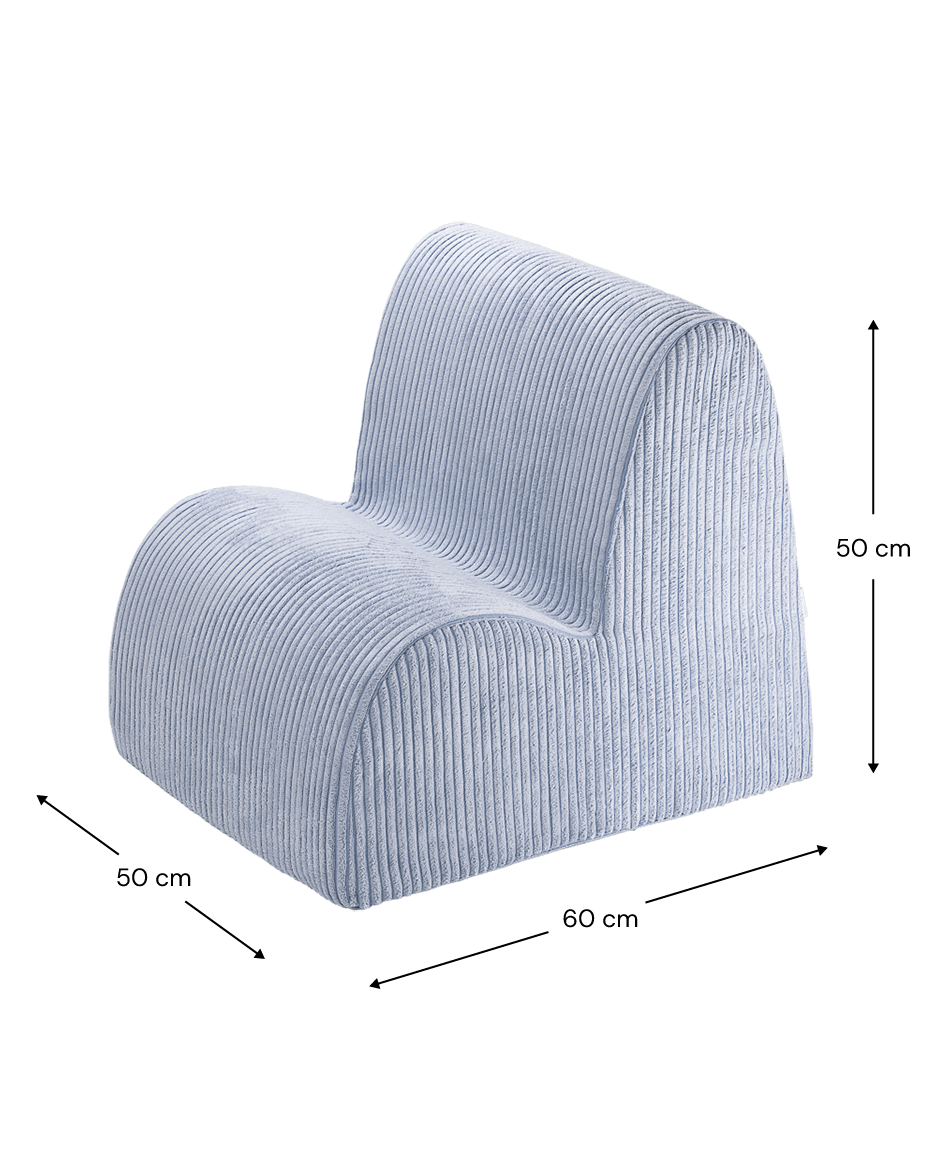 Wigiwama Wigiwama Cloud Beanbag Chair Kinderfauteuil - Blueberry Blue - Decomusy