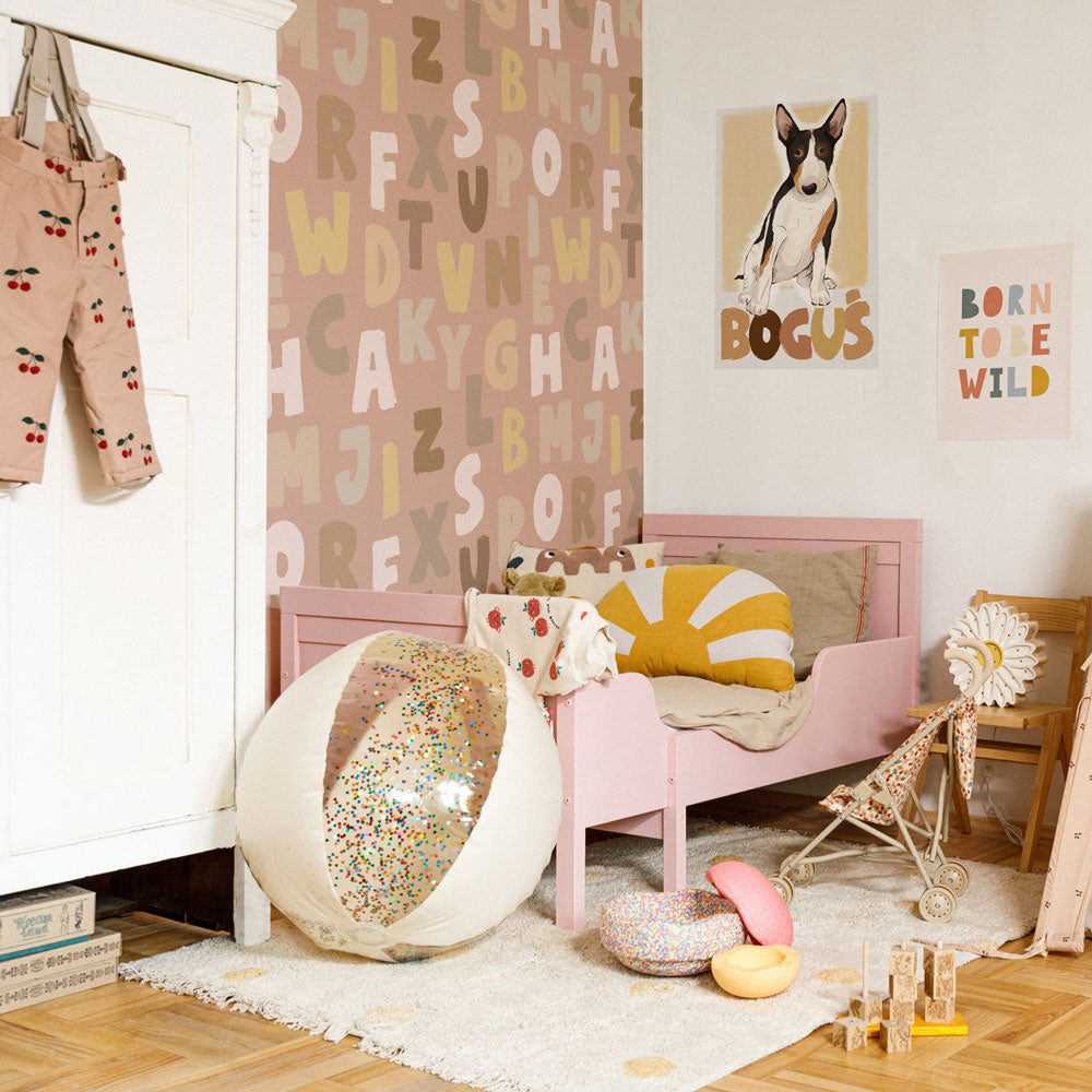 Dekornik Dekornik Behang "Letters Pink" - Decomusy