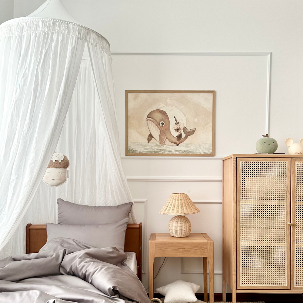 Cotton&Sweets Cotton & Sweets Boho Twist Maxi Bedhemel Klamboe "White" - Decomusy