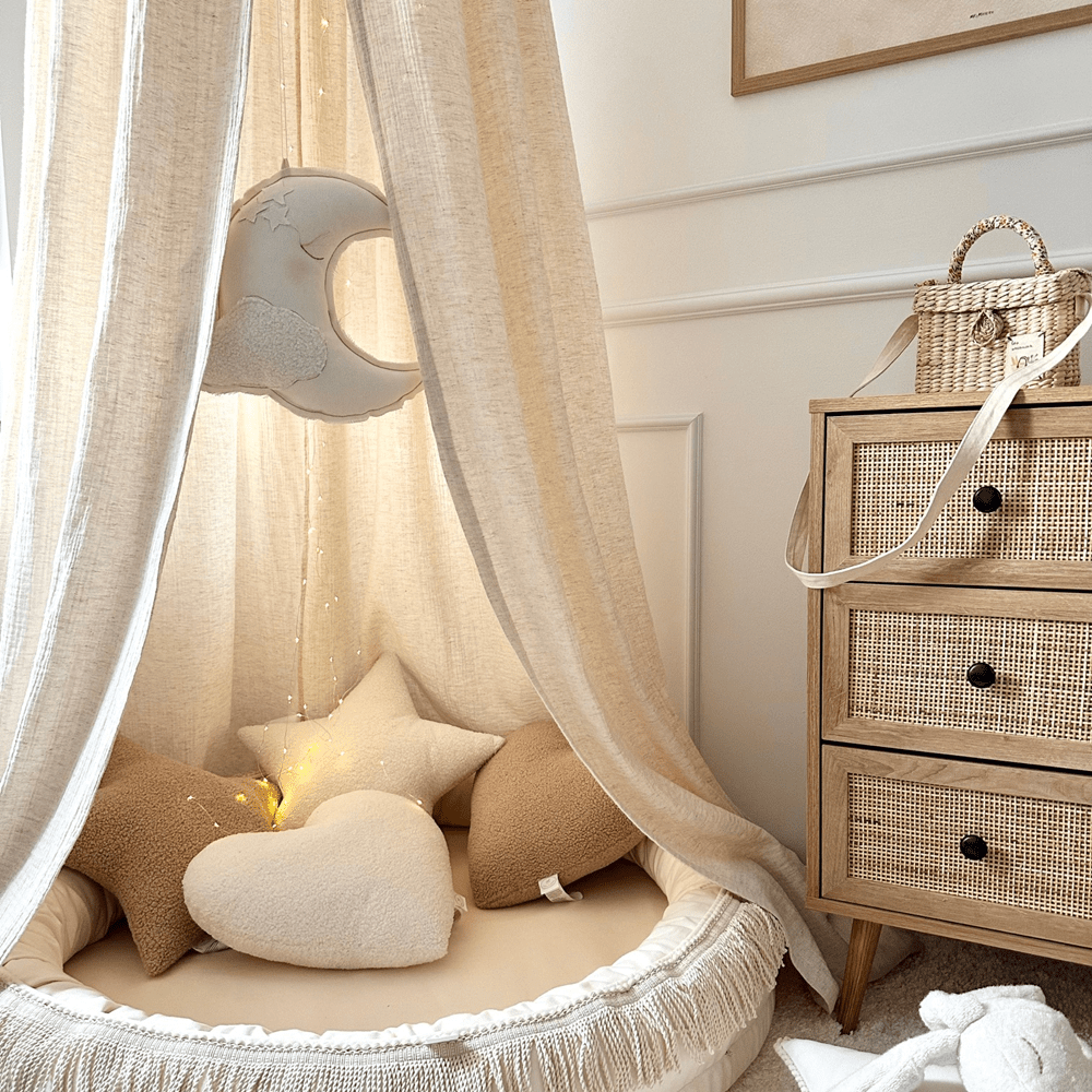 Cotton&Sweets Cotton & Sweets Boho Twist Bedhemel "Natural" - Decomusy