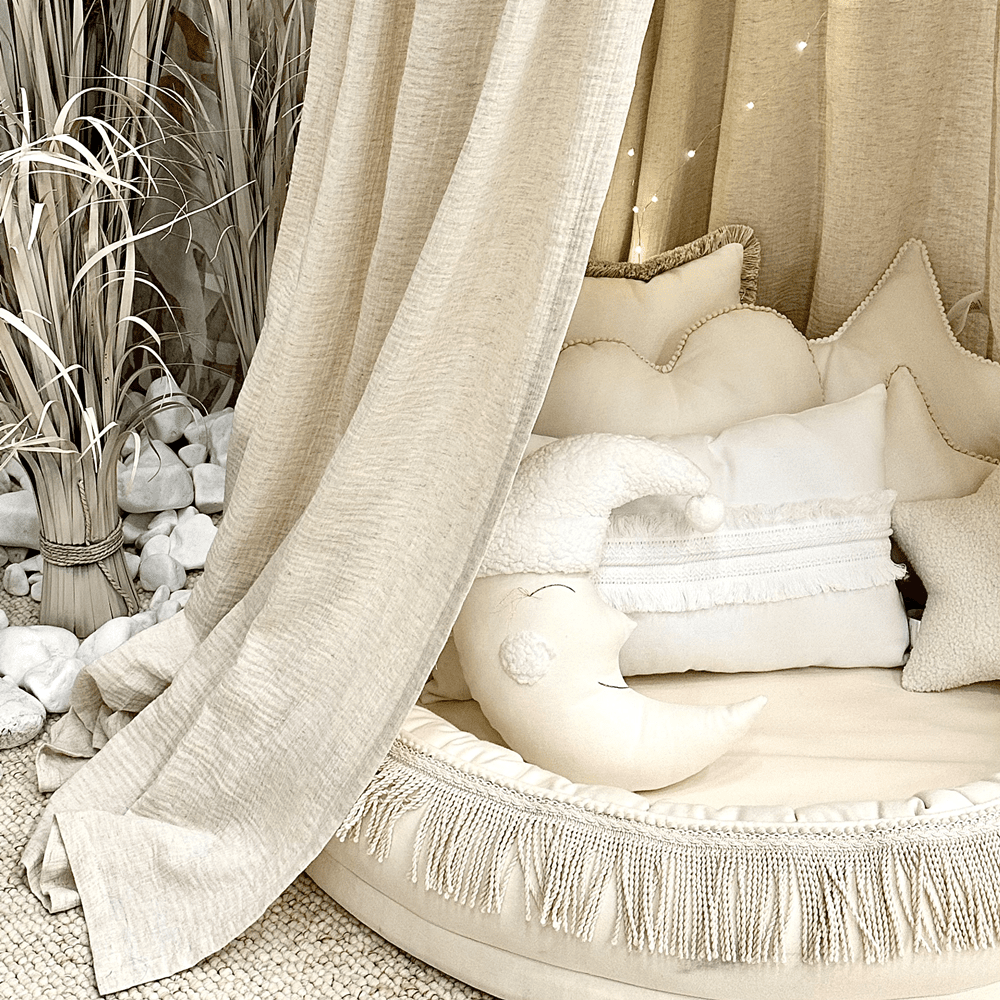 Cotton&Sweets Cotton & Sweets Boho Twist Bedhemel "Natural" - Decomusy