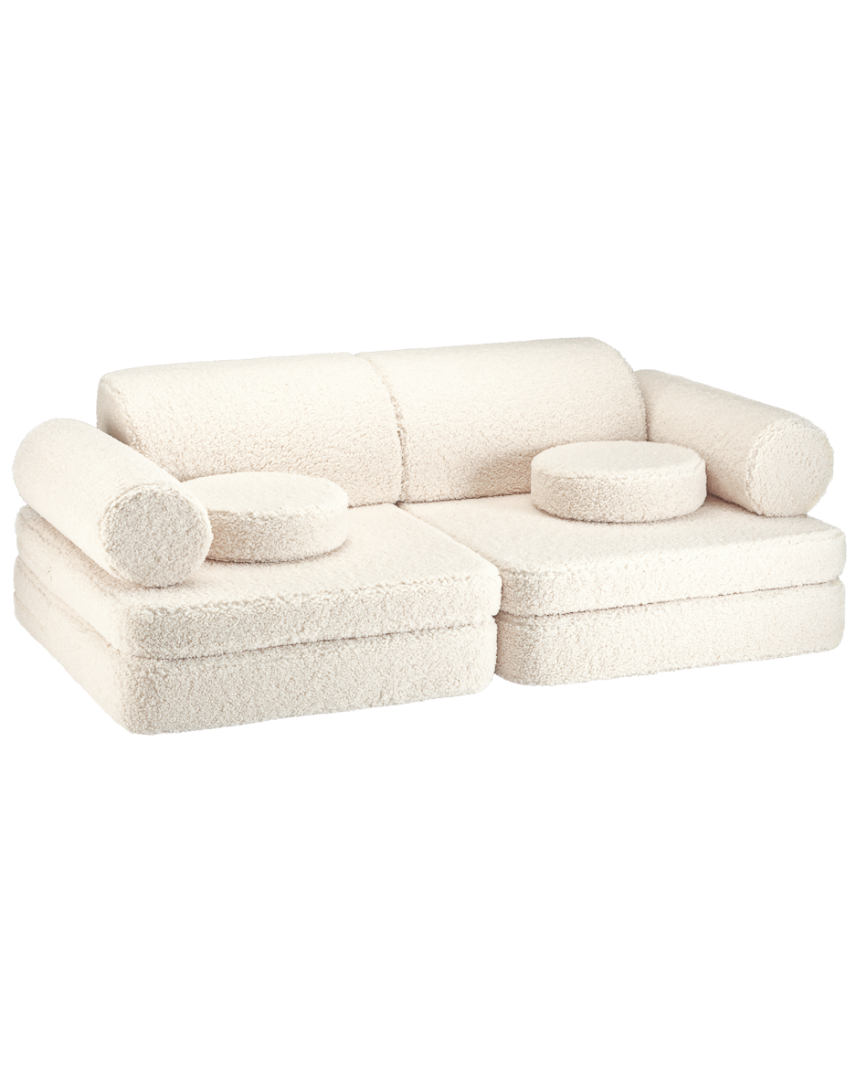 Wigiwama Wigiwama Settee Sofa Speelset - Cream White - Decomusy